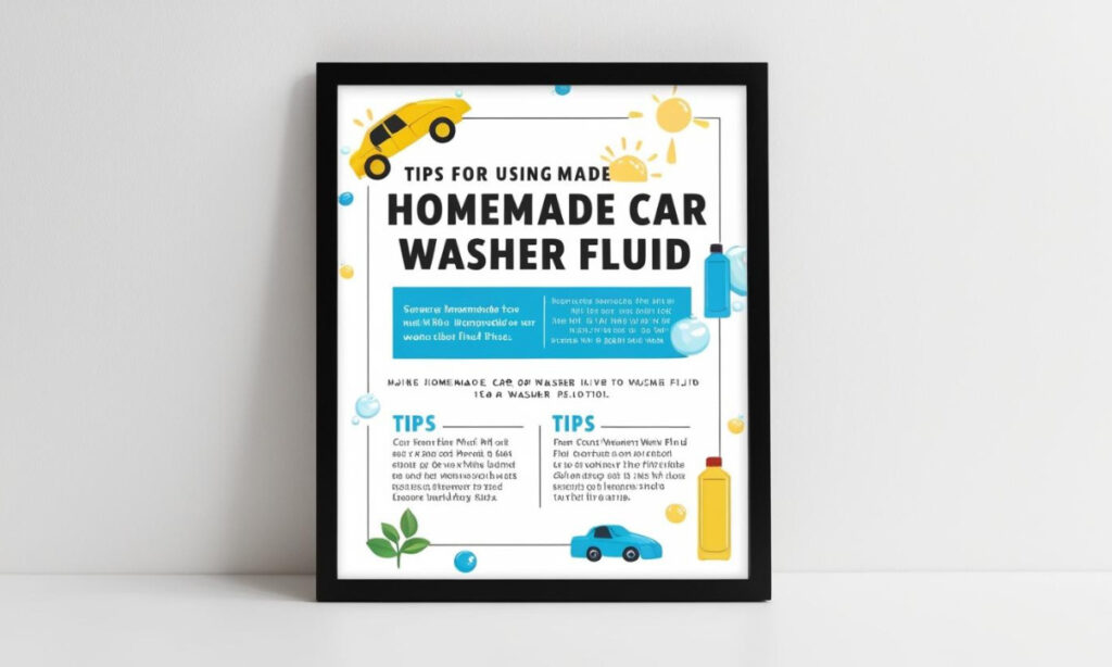 tips for using homemade car washer fluid