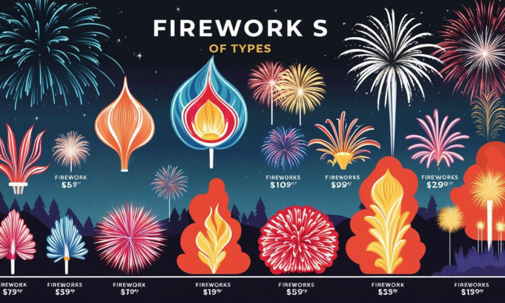 types of fireworks and their prices