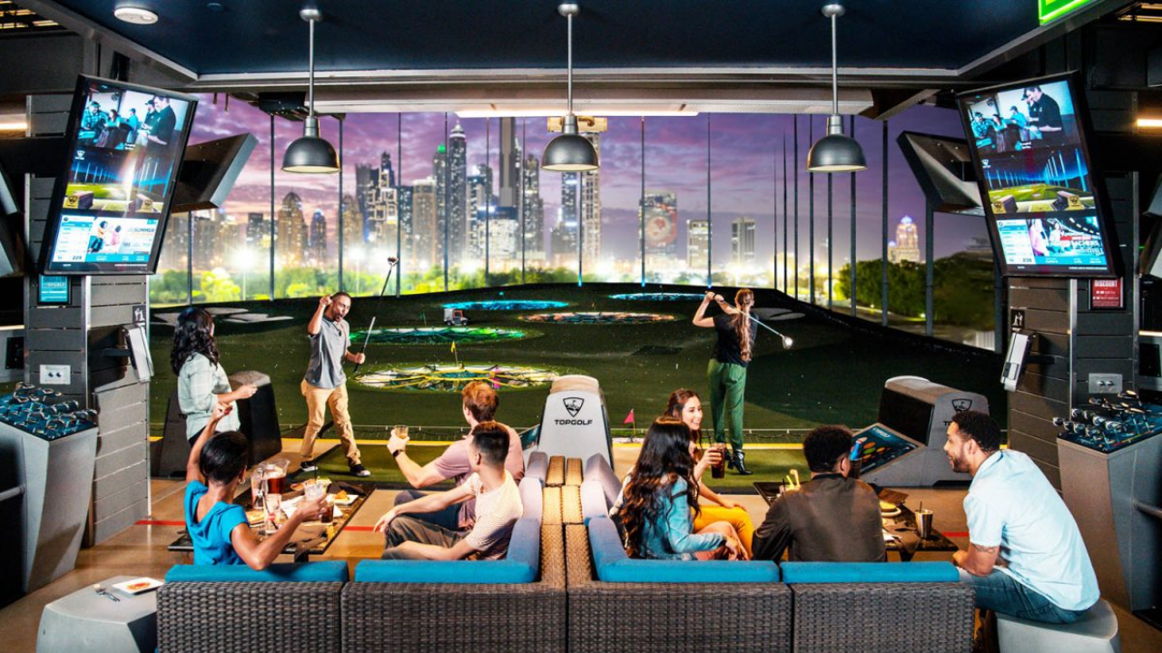 Food and drinks at Topgolf Dubai restaurants and bars
